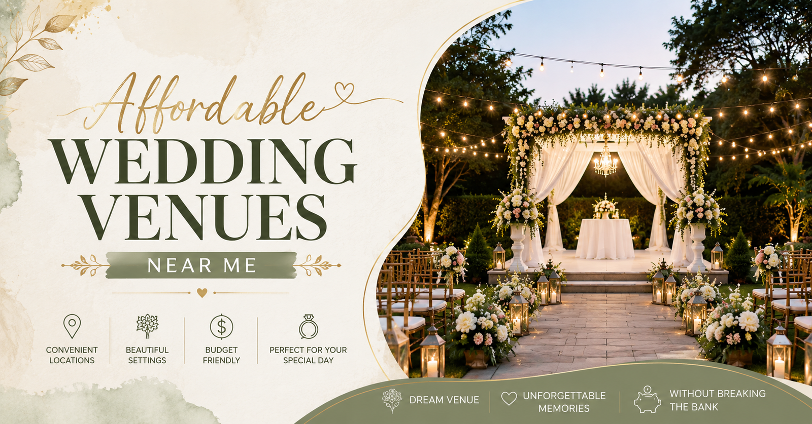 Affordable Wedding Venue Near Me: 25 Beautiful Budget-Friendly Wedding Venues (2026 Guide)