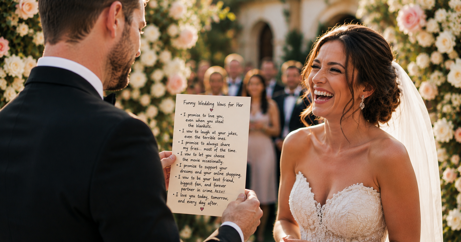 Funny Wedding Vows for Her: 80 Cute & Hilarious Ideas in 2026