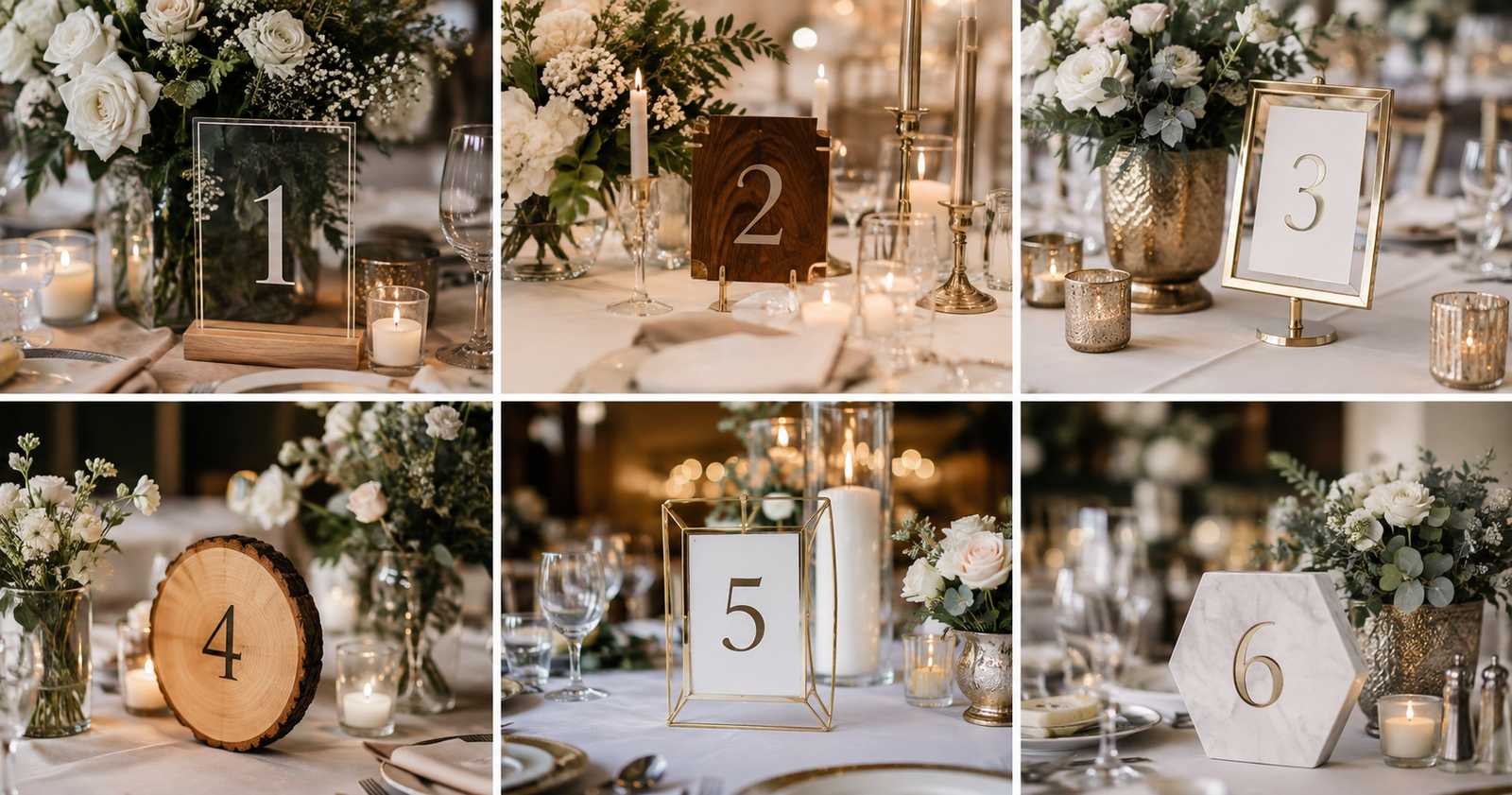 Wedding Table Number Ideas for Every Theme and Budget