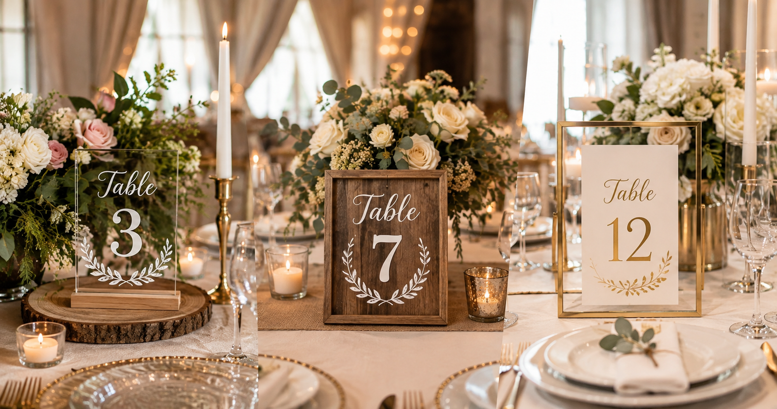 How to Choose Wedding Table Number That Match Your Theme